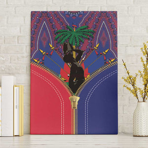 Afro Haiti Heritage Month Canvas Wall Art Zipper Stylized