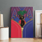 Afro Haiti Heritage Month Canvas Wall Art Zipper Stylized