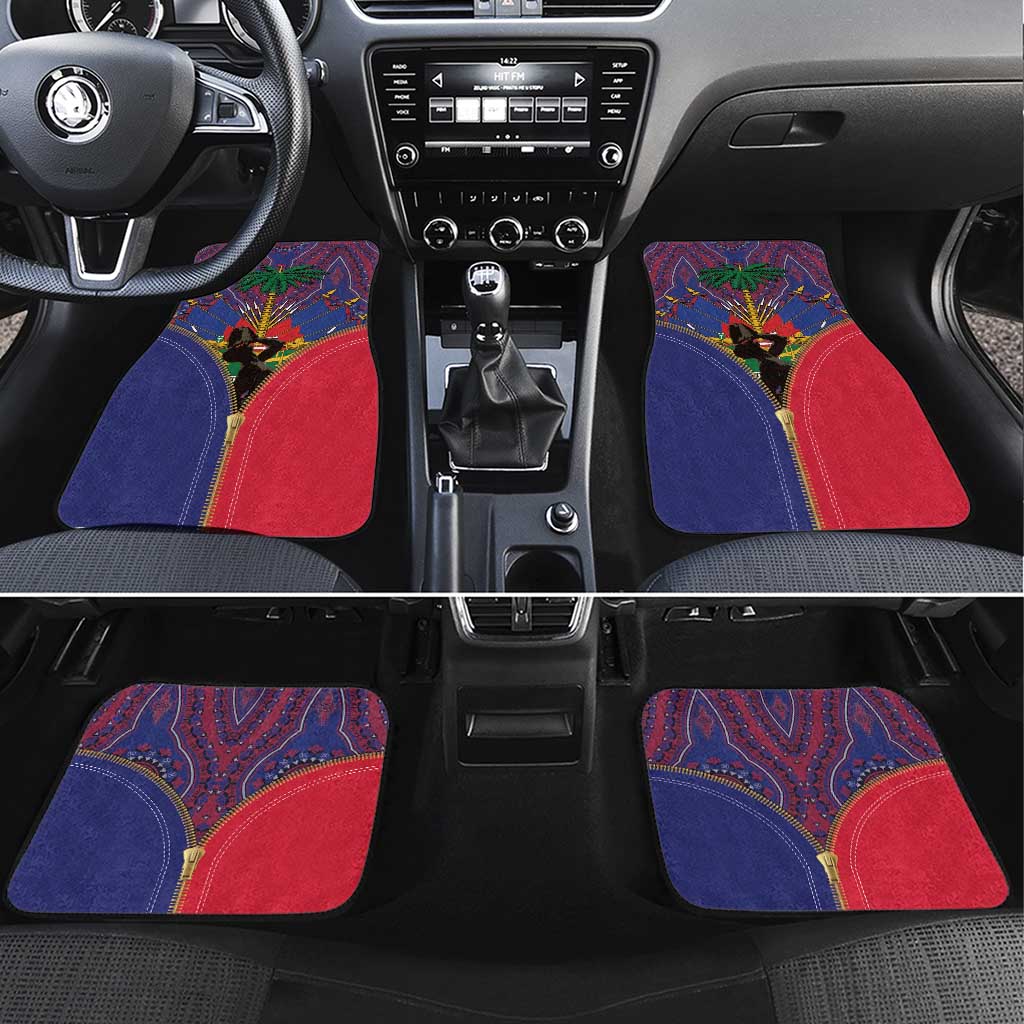 Afro Haiti Heritage Month Car Mats Zipper Stylized