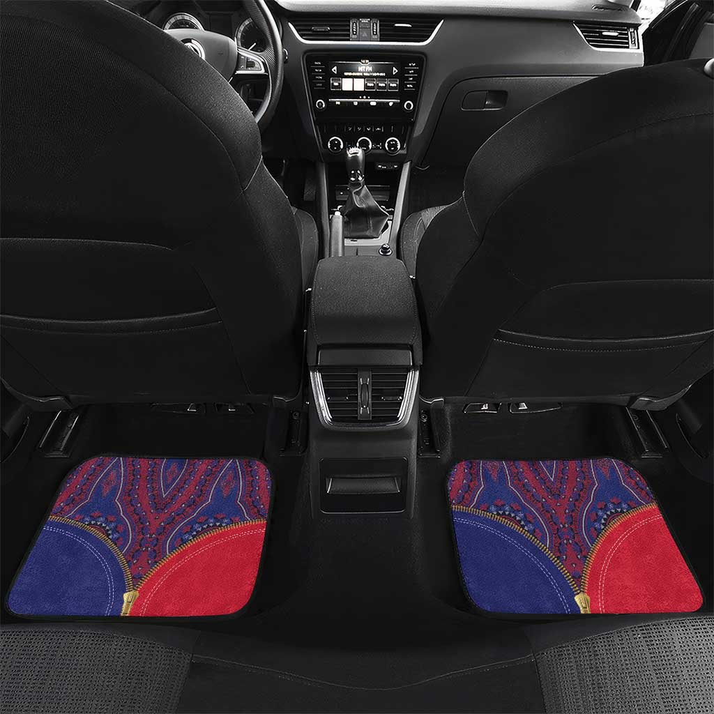 Afro Haiti Heritage Month Car Mats Zipper Stylized