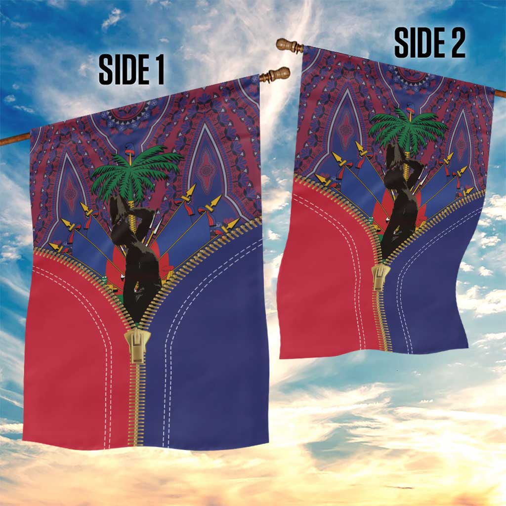 Afro Haiti Heritage Month Garden Flag Zipper Stylized