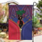 Afro Haiti Heritage Month Garden Flag Zipper Stylized