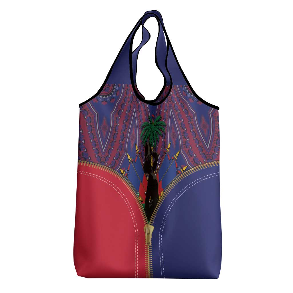 Afro Haiti Heritage Month Grocery Bag Zipper Stylized