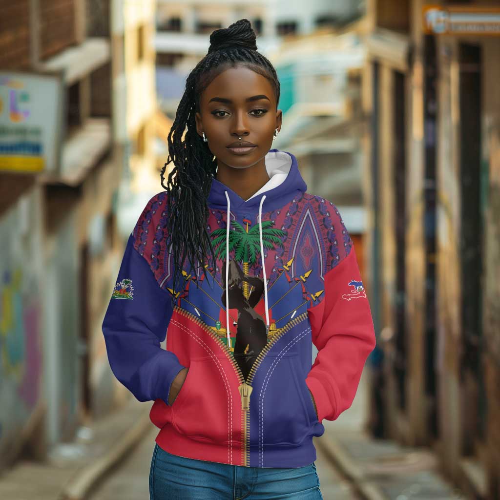Afro Haiti Heritage Month Hoodie Zipper Stylized