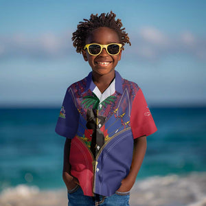 Afro Haiti Heritage Month Kid Hawaiian Shirt Zipper Stylized