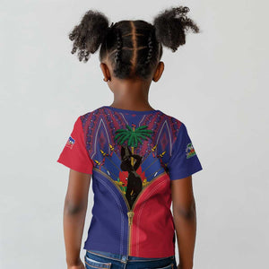 Afro Haiti Heritage Month Kid T shirt Zipper Stylized