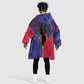 Afro Haiti Heritage Month Kid Wearable Blanket Hoodie Zipper Stylized