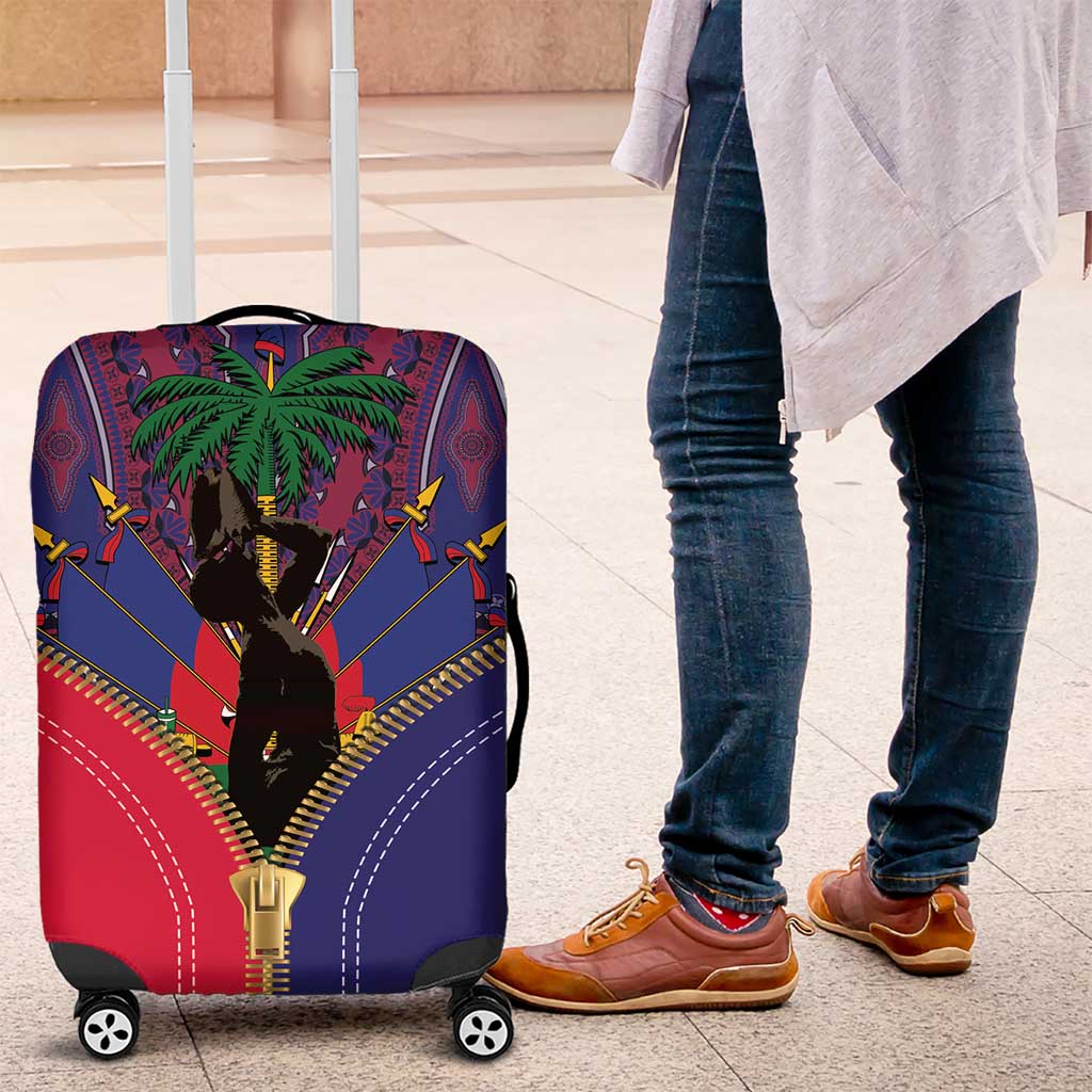 Afro Haiti Heritage Month Luggage Cover Zipper Stylized