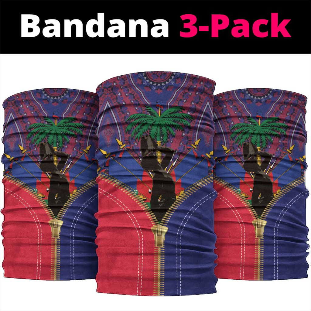 Afro Haiti Heritage Month Neck Gaiter Zipper Stylized LT01
