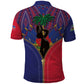 Afro Haiti Heritage Month Polo Shirt Zipper Stylized