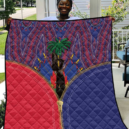 Afro Haiti Heritage Month Quilt Zipper Stylized