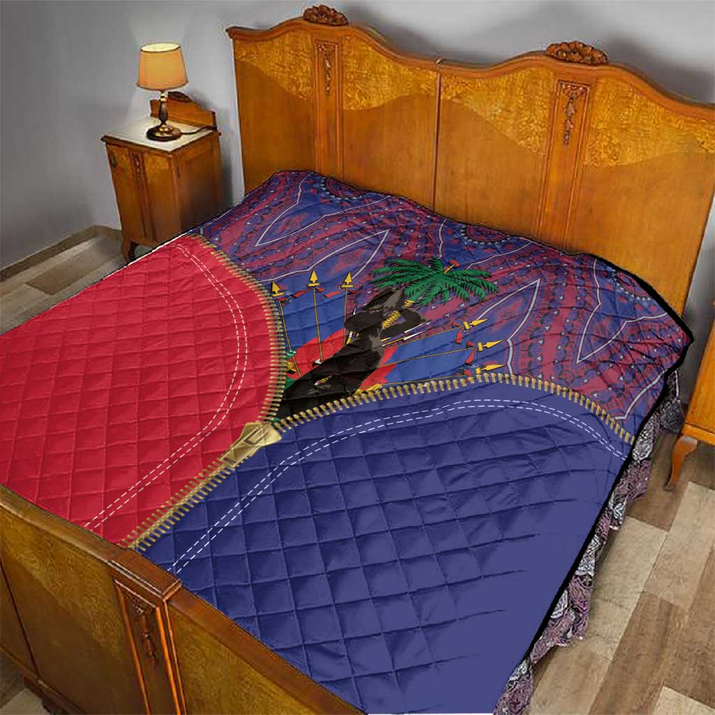 Afro Haiti Heritage Month Quilt Zipper Stylized