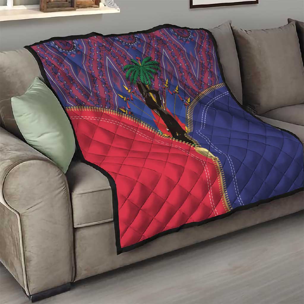 Afro Haiti Heritage Month Quilt Zipper Stylized