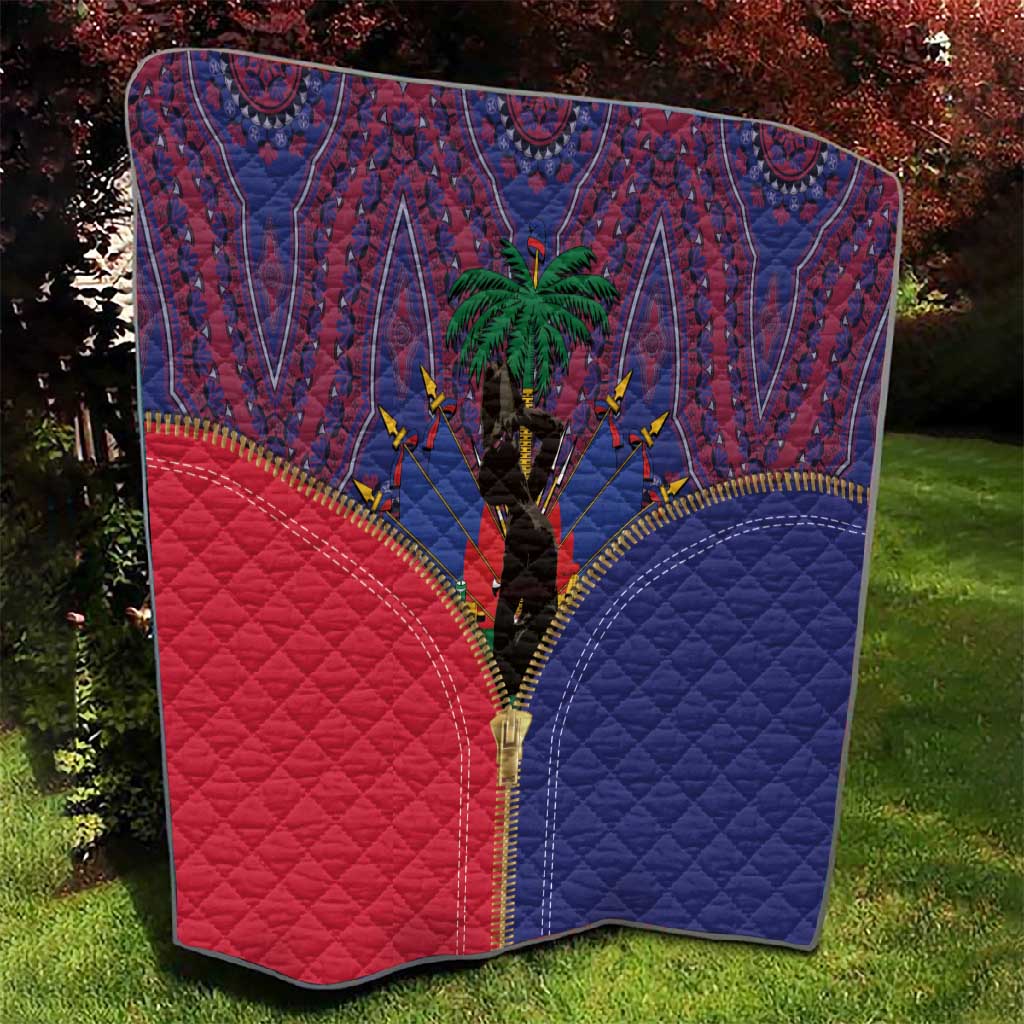 Afro Haiti Heritage Month Quilt Zipper Stylized