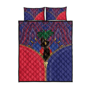 Afro Haiti Heritage Month Quilt Bed Set Zipper Stylized