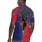 Afro Haiti Heritage Month Rugby Jersey Zipper Stylized
