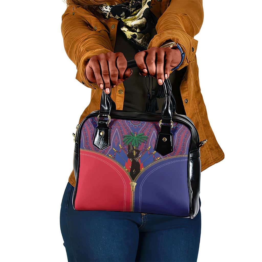 Afro Haiti Heritage Month Shoulder Handbag Zipper Stylized