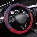 Afro Haiti Heritage Month Steering Wheel Cover Zipper Stylized