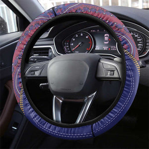 Afro Haiti Heritage Month Steering Wheel Cover Zipper Stylized