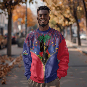 Afro Haiti Heritage Month Sweatshirt Zipper Stylized