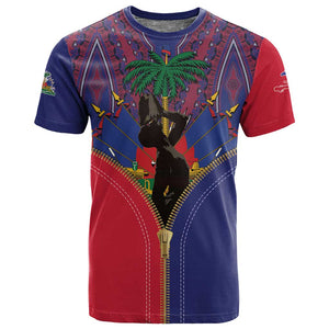 Afro Haiti Heritage Month T shirt Zipper Stylized