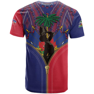 Afro Haiti Heritage Month T shirt Zipper Stylized