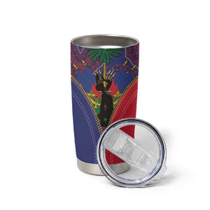Afro Haiti Heritage Month Tumbler Cup Zipper Stylized