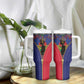 Afro Haiti Heritage Month Tumbler With Handle Zipper Stylized