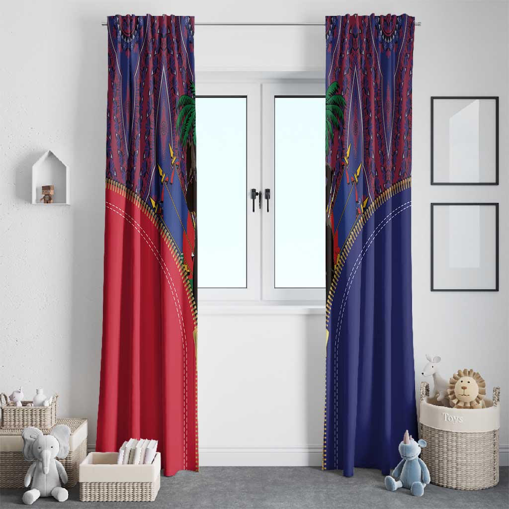 Afro Haiti Heritage Month Window Curtain Zipper Stylized