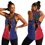 Afro Haiti Heritage Month Women Racerback Tank Zipper Stylized