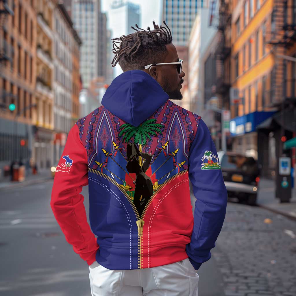 Afro Haiti Heritage Month Zip Hoodie Zipper Stylized