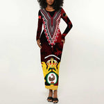 Anpi an Ayiti 1804–1806 Haiti Long Sleeve Bodycon Dress Liberte ou la Mort!