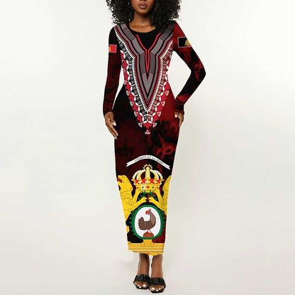 Anpi an Ayiti 1804–1806 Haiti Long Sleeve Bodycon Dress Liberte ou la Mort!