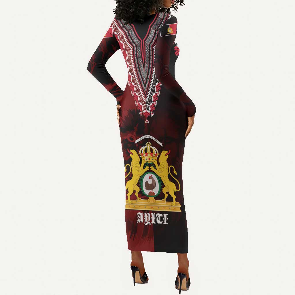 Anpi an Ayiti 1804–1806 Haiti Long Sleeve Bodycon Dress Liberte ou la Mort!