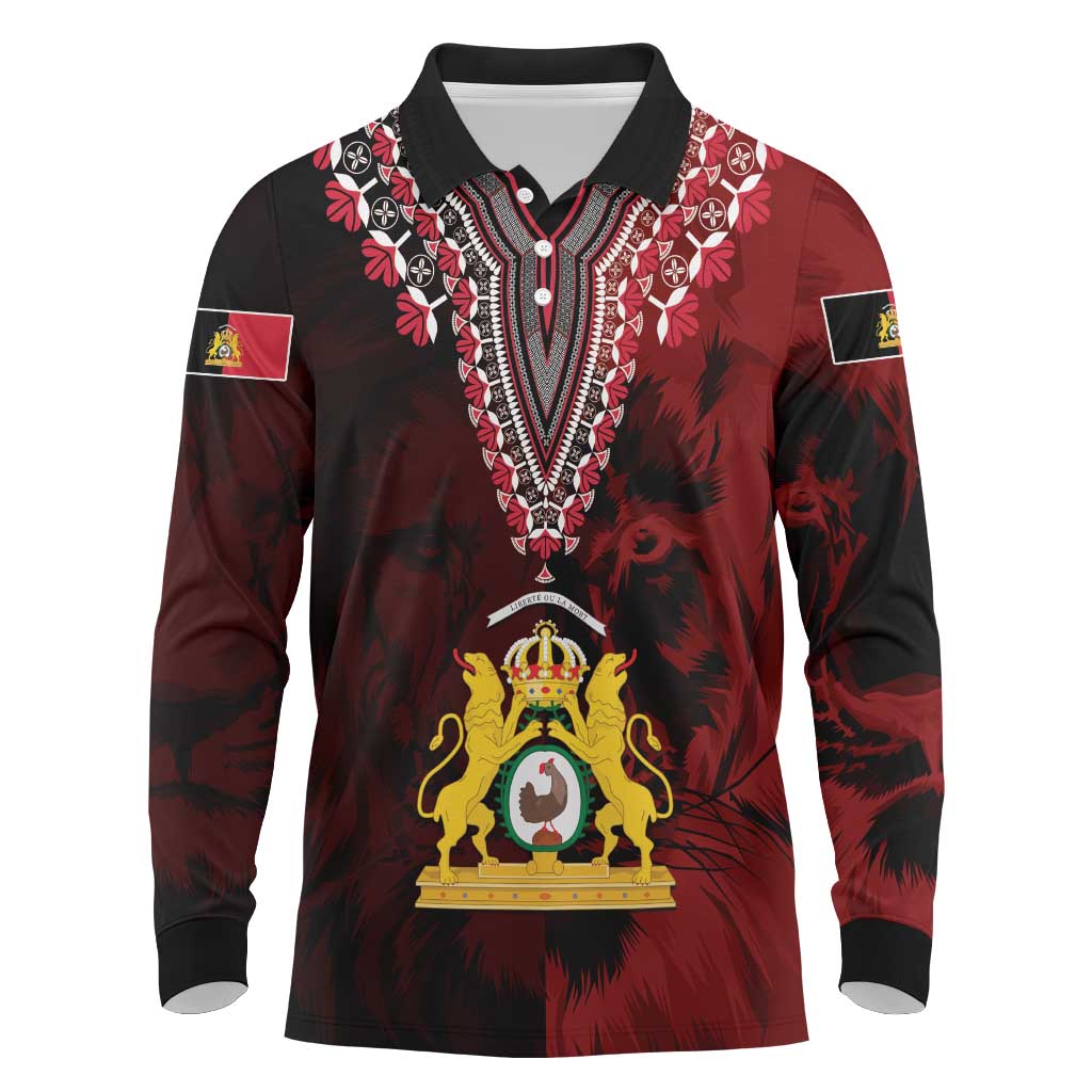 Anpi an Ayiti 1804–1806 Haiti Long Sleeve Polo Shirt Liberte ou la Mort!