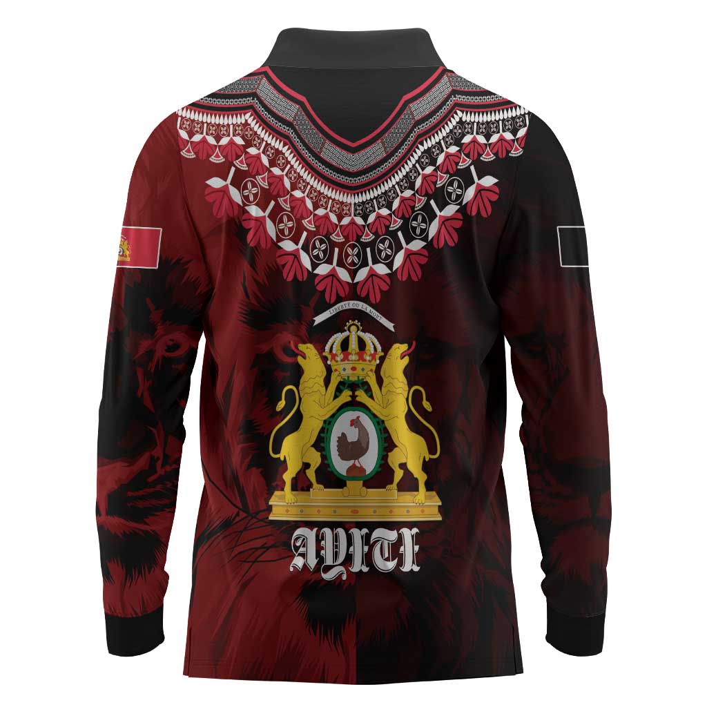 Anpi an Ayiti 1804–1806 Haiti Long Sleeve Polo Shirt Liberte ou la Mort!