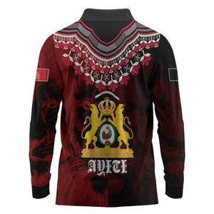 Anpi an Ayiti 1804–1806 Haiti Long Sleeve Polo Shirt Liberte ou la Mort!