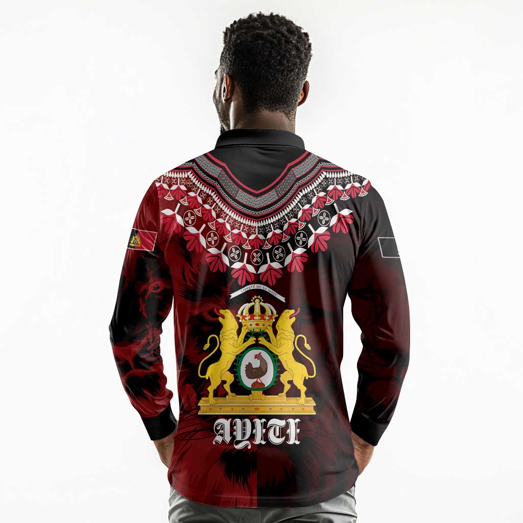 Anpi an Ayiti 1804–1806 Haiti Long Sleeve Polo Shirt Liberte ou la Mort!