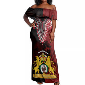 Anpi an Ayiti 1804–1806 Haiti Off Shoulder Maxi Dress Liberte ou la Mort!