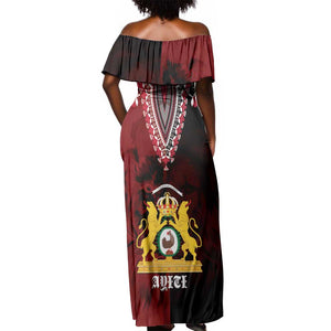 Anpi an Ayiti 1804–1806 Haiti Off Shoulder Maxi Dress Liberte ou la Mort!