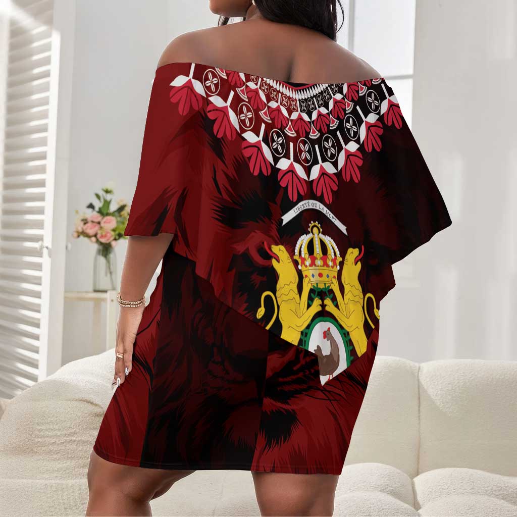 Anpi an Ayiti 1804–1806 Haiti Off Shoulder Short Dress Liberte ou la Mort!