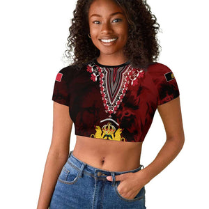 Anpi an Ayiti 1804–1806 Haiti Raglan Cropped T shirt Liberte ou la Mort!