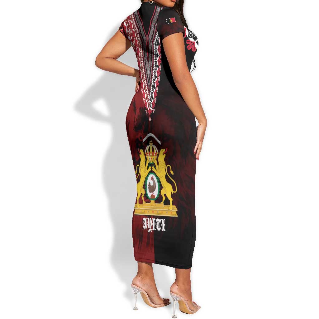 Anpi an Ayiti 1804–1806 Haiti Short Sleeve Bodycon Dress Liberte ou la Mort!