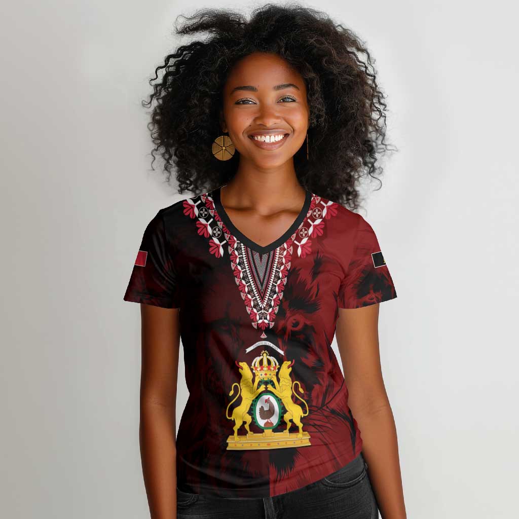 Anpi an Ayiti 1804–1806 Haiti Women V-Neck T-Shirt Liberte ou la Mort!