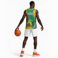 Gabon Independence Day Basketball Jersey Gabonaise Flamboyant African Pattern - African Pride