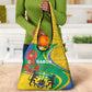 Gabon Independence Day Grocery Bag Gabonaise Flamboyant African Pattern