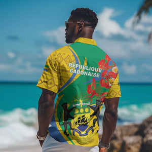 Gabon Independence Day Hawaiian Shirt Gabonaise Flamboyant African Pattern
