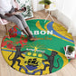 Gabon Independence Day Round Carpet Gabonaise Flamboyant African Pattern