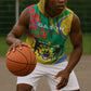 Gabon Independence Day Sleeveless Hoodie Gabonaise Flamboyant African Pattern - African Pride