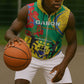 Gabon Independence Day Sleeveless Zip Hoodie Gabonaise Flamboyant African Pattern - African Pride
